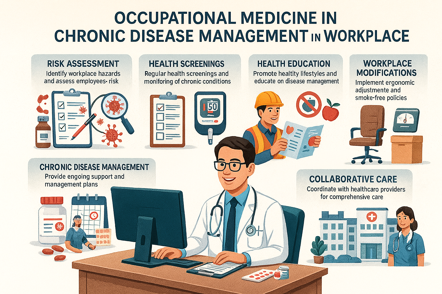 نقش طب کار در مدیریت بیماری‌های مزمن در محیط کار